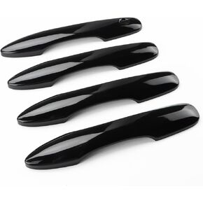 Door Handle Cover Compatible for 2018-2023 2024 2025 Toyota Camry Accessories Handle Protector Compatible for Toyota Corolla 2024 2023 2022-2020 (No Smart Key Holes, Glossy Black)