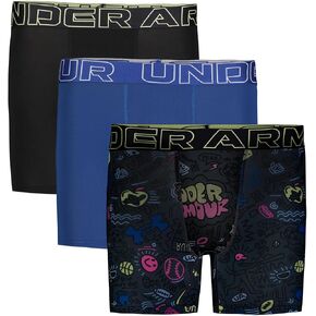 Under Armour UA PERFORMANCE TECH- PRINTS 3PK, Tech Blue - Three Pack, YXL
