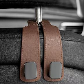 Car Headrest Hooks, Auto Head Rest Hook Hangers, Car Seat Hooks Vehicle Back Seat Organizer Hanger for Bags, Purses, Handbags(Black,2 Pack)