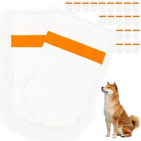 Disposable Dog Shoes,Outdoor Dog Rain Boots,Paw Protection,Waterproof Dirt-Proof,with Adjustable Straps,for Small to Medium Large Dogs.(20Pcs) (Medium to Large Size)