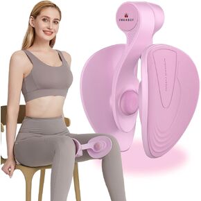 منتجات Kegel الرياضية / مدرب الفخذ الأنثوي / مدرب الفخذ / مدرب عضلات قاع الحوض / تونر الفخذ الداخلي / قاع الحوض لإعادة تأهيل ما بعد الولادة / معدات رياضية للياقة البدنية العائلية (وردي)