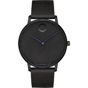 Movado Face Men's Watch - Swiss Quartz Movement Stainless Steel Mesh Bracelet - 3 ATM Water Resistance - Luxury Fashion Timepiece for Him - 41mm in Saudi Arabia