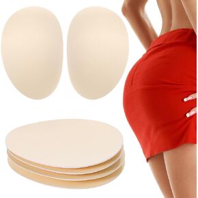 2 Pairs Buttock Pad Beauty Sponge Panties Removable Pads Fake Hip Pads Hip Lifter Pads Foam Hip Cushion Women Pads Girl Butt Enhancer Fake Butt Booty Miss Nylon Underwear
