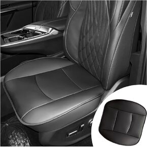 Leather Seat Covers for Car with Breathable Holes,All Seasons Bottom Seat Covers for Cars Provide Comfort Driving & Wrapping Protection,Memory Foam Car Seat Covers for SUV Truck Car