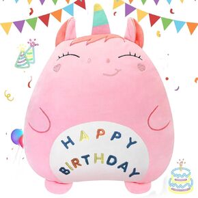 Stuffed Animals for Girls, 12" Birthday Plush Pillows Toys Soft Plush Toys Pink Cute Plushies Gifts for Women Girls Kids Teens