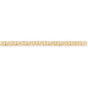 Solid 14k Yellow Gold 7.00mm Nugget Bracelet