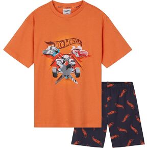 Hot Wheels Boys Short Pyjamas Set, Cotton 2 Piece Loungewear Set - Boys Gifts
