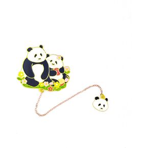 Panda Metal Bookmarks, Cute Bookmarks for Reading Women and Kids, Anime Bookmark, Chinese Style Series, Bookmark Gifts for Women Girls, Cute Bookmarks for Book Reading Lovers(Bamboo Forest)