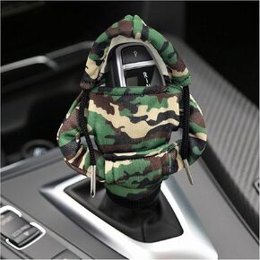 Car Gear Shift Hoodie, Mini Funny Fashionable Automotive Gear Shifter Cover, Winter Warm Car Shift Knob Sweater Protector, Universal Interior Car Accessories for Decoration (Starry Sky)