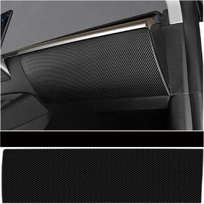 Carbon Fiber Glove Box Protector Cover for 2019-2022 Tesla Model Y/3 Glove Box Anti Kick Pad Interior Accessories Dash Covers (Carbon Fiber Black)