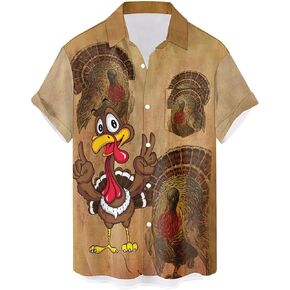 QIVICIMA Mens Halloween Christmas Shirts Funky Button Down Shirts Party Aloha Shirts Santa Print Hawaiian Shirt Tops