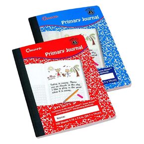 OMURA PRIMARY JOURNAL Composition Book, 9 3/4" x 7 1/2", Wide Ruled, 100ct Marble (Pack 24)