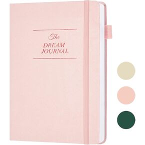 JUBTIC Dream Journal – Hardcover Dream Notebook, Guided Dream Diary to Record and Track Your Dreams, Interpretations and Thoughts before Sleeping. Ideal Gift for Women, Girls, Men(Dark Green)