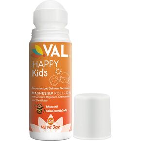 VAL Magnesium, Roll-on Applicator, Relaxation Formula for Children, Zechstein Magnesium Chloride, Chamomile, Shea Butter and Natural Essential Oils to Help Kids Sleep, Support Balanced Mood