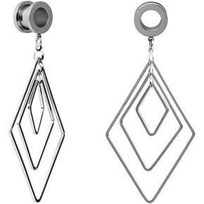 TBOSEN 2pcs Various Fashion Designs Womens Dangle Plugs and Tunnels