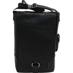 4026-BK Wine Tote Messenger Carrier, Black