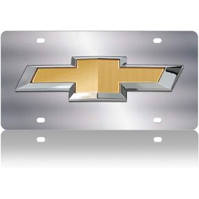 Eurosport Daytona- Compatible with -, Chevrolet Bowtie Stainless Steel License Plate