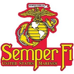Officially Licensed United States Marines Semper Fi USMC Embroidered 12" Extra-Large Patch