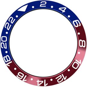 Watch Bezel Insert Protective Ring Replacement for 40MM Rolex GMT/SUB Watch Anti-scratch Adhesive Cover (GMT Red-Blue Magnesium Aluminum)