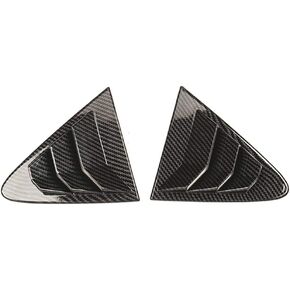 ruihe 2pc Carbon fiber color Rear Quarter Panel Window Side Louvers Vent Fit for Toyota Corolla Sedan 2019 2020 2021 2022 2023 2024