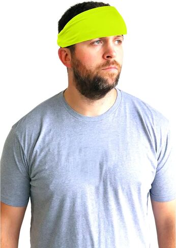 Kenz Laurenz Performance Headband Moisture Wicking Athletic Sports Head Band Wide Head band Sweatband - Workout, Soccer, Softball, Basketball in Saudi Arabia