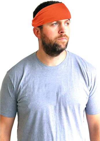 Kenz Laurenz Performance Headband Moisture Wicking Athletic Sports Head Band Wide Head band Sweatband - Workout, Soccer, Softball, Basketball in Saudi Arabia