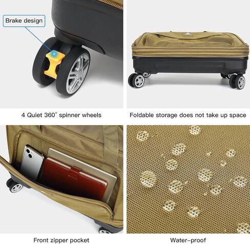 Travel Luggage Bags with Brake Spinner Wheels for Men 134L Collapsible Extra Large Travel Rolling Suitcase Lightweight Foldable Duffle Bag Expandable Soft Suitcase for Women and Not Fall Over, Black in Saudi Arabia