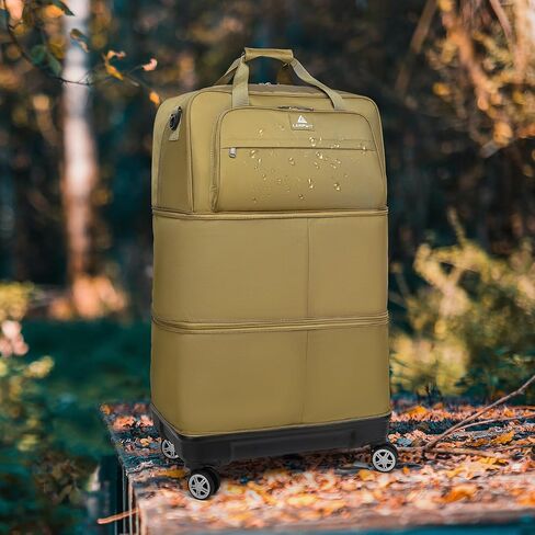 Travel Luggage Bags with Brake Spinner Wheels for Men 134L Collapsible Extra Large Travel Rolling Suitcase Lightweight Foldable Duffle Bag Expandable Soft Suitcase for Women and Not Fall Over, Black in Saudi Arabia