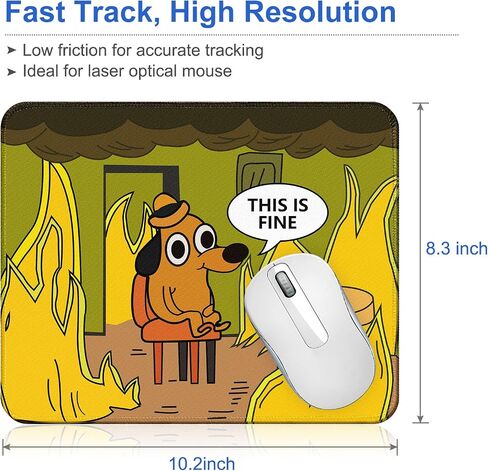 This is Fine Mouse Pad Gaming Mousepad Small Medium Computer Funny Dog Square Gamer Mini Portable Travel Office Laptop PC Thin Thick Desk Mousepads for Girl Kids Women Men MP-016 in Saudi Arabia