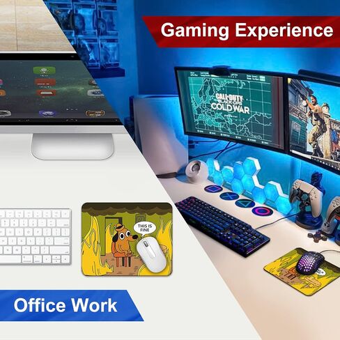 This is Fine Mouse Pad Gaming Mousepad Small Medium Computer Funny Dog Square Gamer Mini Portable Travel Office Laptop PC Thin Thick Desk Mousepads for Girl Kids Women Men MP-016 in Saudi Arabia
