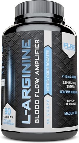 L Arginine Capsules, Nitric Oxide Booster, Amino Acid Supplement for Men and Women, Helps Build Muscle & Strength and Boost Energy, Blood Flow Support - 90 caps in Saudi Arabia