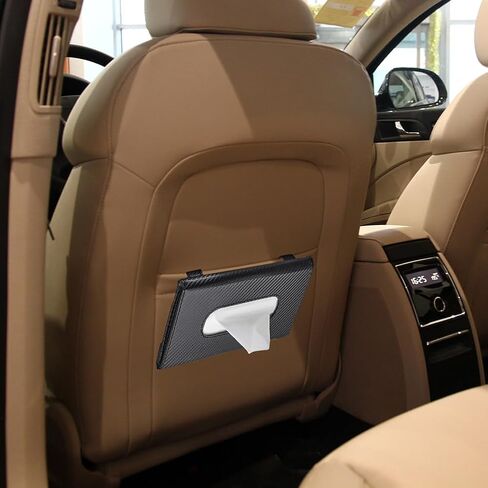 Car Napkins Holder - Car Visor Tissue Holder - Red Black Brown Beige Car Tissues Box Holder - Mask Dispenser for Sun Visor - Vehicle Leather Tissue Holder Backseat Tissue Paper Case in Saudi Arabia