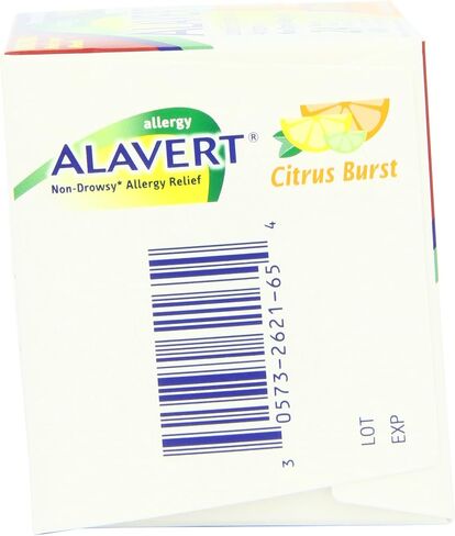 Alavert Allergy 24 Hour Relief, Citrus Burst Flavor, Orally Disintegrating Allergy Tablets, Non-drowsy Antihistamine, Loratadine 10mg, 18 Count in Saudi Arabia