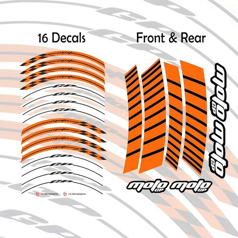 17" Wheel Rim Decals Wheel Stickers Compatible with MT-07 MT-09 MT-10 FZ07 FZ09 FZ10 YZF R7 R6 YZF R1 1000 Tracer XSR 900 18 19 20 21 22 White in Saudi Arabia