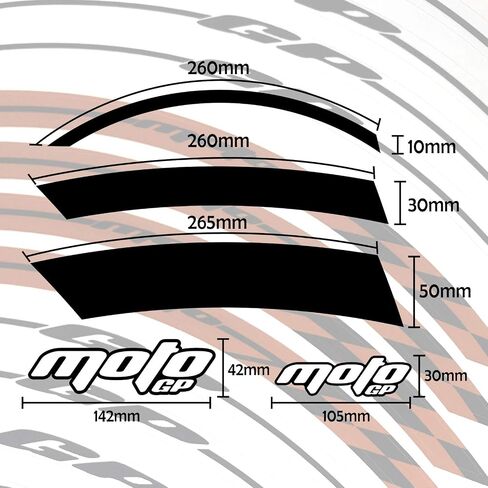 17" Wheel Rim Decals Wheel Stickers Compatible with MT-07 MT-09 MT-10 FZ07 FZ09 FZ10 YZF R7 R6 YZF R1 1000 Tracer XSR 900 18 19 20 21 22 White in Saudi Arabia