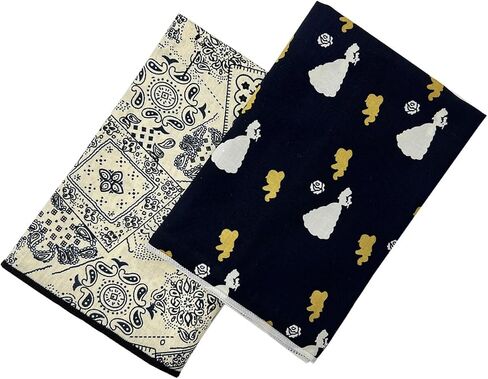 2 Pack Cotton Bandana Headband for Men & Women, Head Wrap, Protective Coverage, Hair Neck Scarf Square 23" x 23" in Saudi Arabia