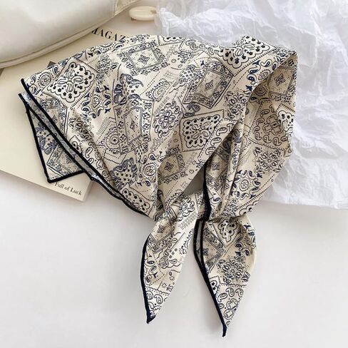 2 Pack Cotton Bandana Headband for Men & Women, Head Wrap, Protective Coverage, Hair Neck Scarf Square 23" x 23" in Saudi Arabia