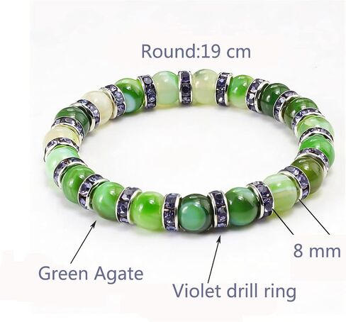 Green Agate Bracelet money attraction Chakra Bracelet, bead bracelet, brings money wealth rich bracelet, prosperity and good luck, Stone, Agate in Saudi Arabia