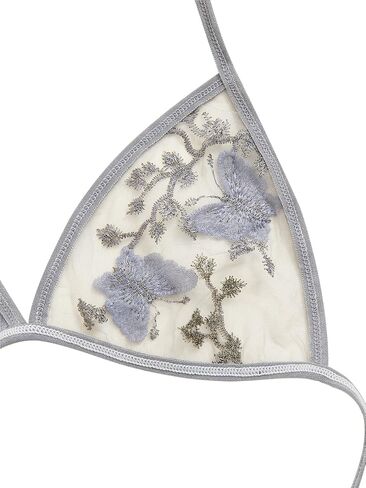 Embroidered Honeymoon Lingerie For Women Halter Neck Non Padded Bra & V-Strings, Womens Lingerie Set & Underwear in Kuwait