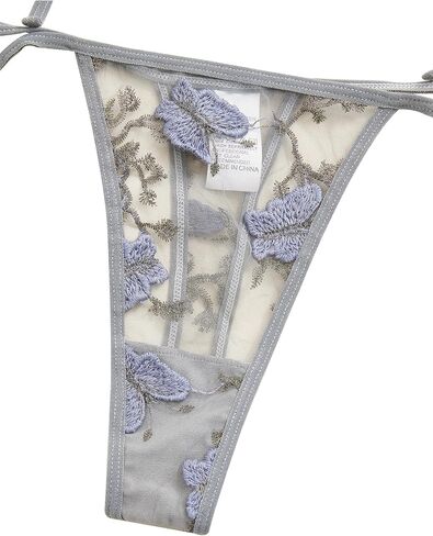 Embroidered Honeymoon Lingerie For Women Halter Neck Non Padded Bra & V-Strings, Womens Lingerie Set & Underwear in Kuwait