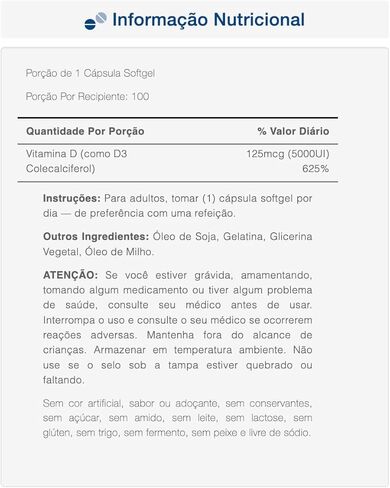Puritan's Pride Vitamin D3 Mega Potency 5000 IU Bolsters Immune Health System Support and Healthy Bones & Teeth, Unflovored, 100 Count in Saudi Arabia