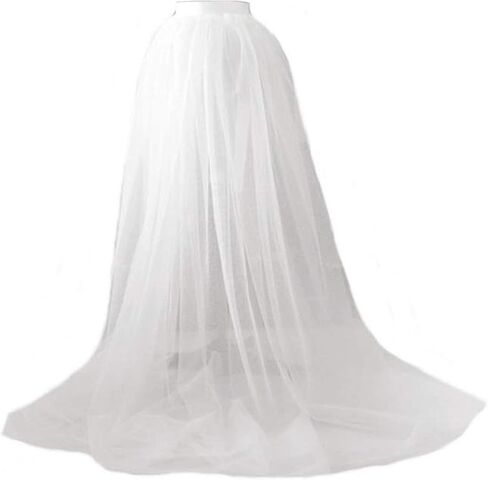 Womens Long Tulle Tutu Skirts Y2k High Waist Sheer Mesh Dress Bandage Overskirt for Wedding, Party, Cocktail, Prom in Kuwait