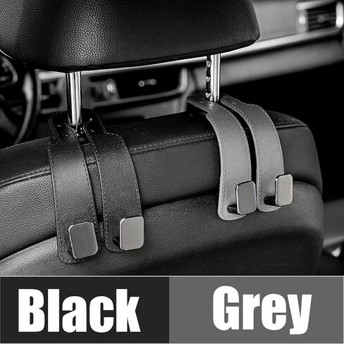 Car Headrest Hooks, Auto Head Rest Hook Hangers, Car Seat Hooks Vehicle Back Seat Organizer Hanger for Bags, Purses, Handbags(Black,2 Pack) in Saudi Arabia