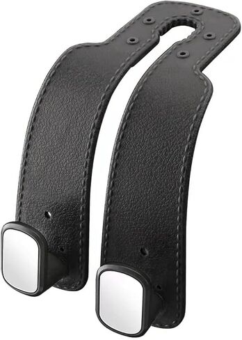 Car Headrest Hooks, Auto Head Rest Hook Hangers, Car Seat Hooks Vehicle Back Seat Organizer Hanger for Bags, Purses, Handbags(Black,2 Pack) in Saudi Arabia