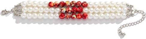 ALoveSoul Halloween Layered Pearls Victorian Style Gothic Blood Drops Tassel Collar Necklace/Bracelet/Earrings in Saudi Arabia