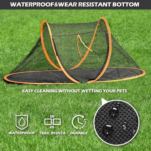 Cat Tent Outdoor, Pet Enclosure Tent Suitable for Cats and Small Animals, Indoor Playpen Portable Exercise Tent with Carry Bag（Black） in Kuwait