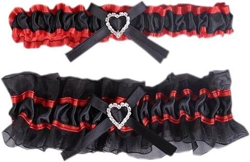 Wedding Bridal Legs Garter Set Elastic Prom Garter Belt Accessories for Women with Beads in Saudi Arabia