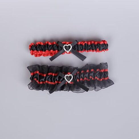 Wedding Bridal Legs Garter Set Elastic Prom Garter Belt Accessories for Women with Beads in Saudi Arabia