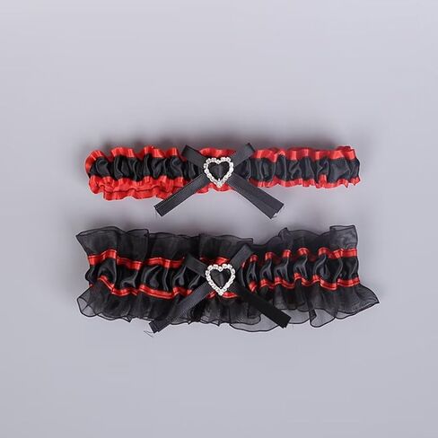 Wedding Bridal Legs Garter Set Elastic Prom Garter Belt Accessories for Women with Beads in Saudi Arabia