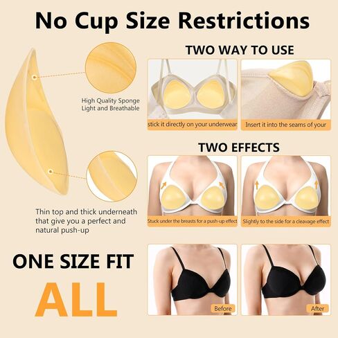 Self-Adhesive Insert Bra Pads,Women Waterproof Triangle Invisible Croppable Push-up Breast Cup Lifter in Saudi Arabia